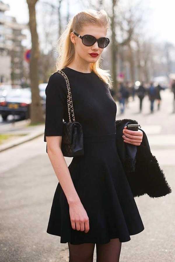 Что одеть под черное платье