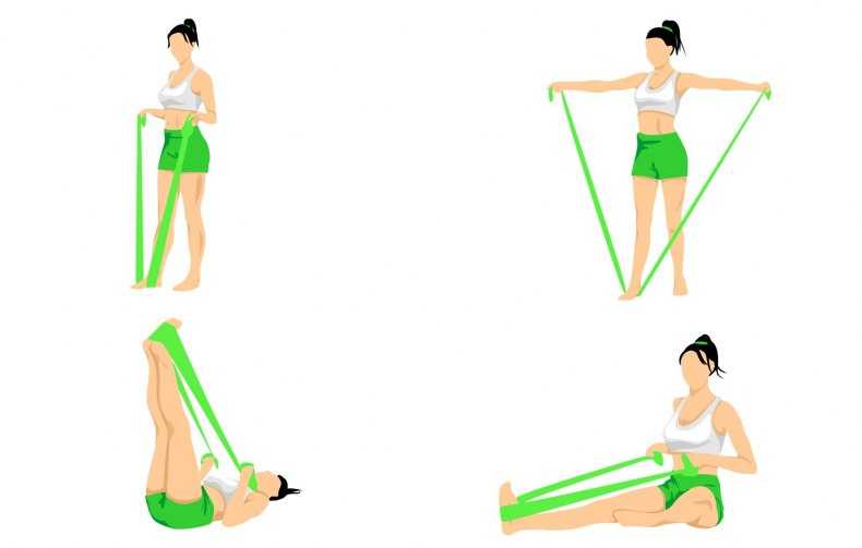 11 эффективных упражнений с эластичной лентой