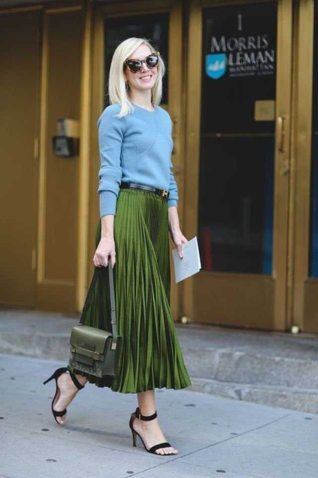 Зеленая юбка – с чем лучше носить и как под нее подобрать свой гардероб. 88 фото-идей