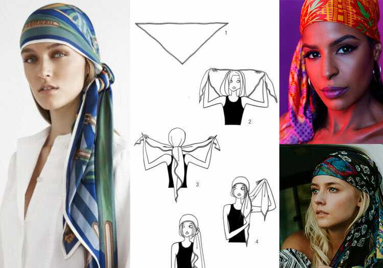 Как и с чем красиво носить платок на голове: 80+ идей сочетания