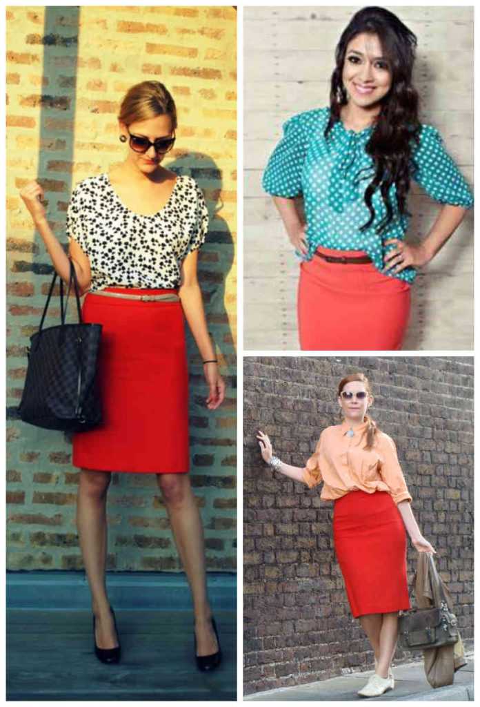 Красная юбка: с чем носить? :: syl.ru