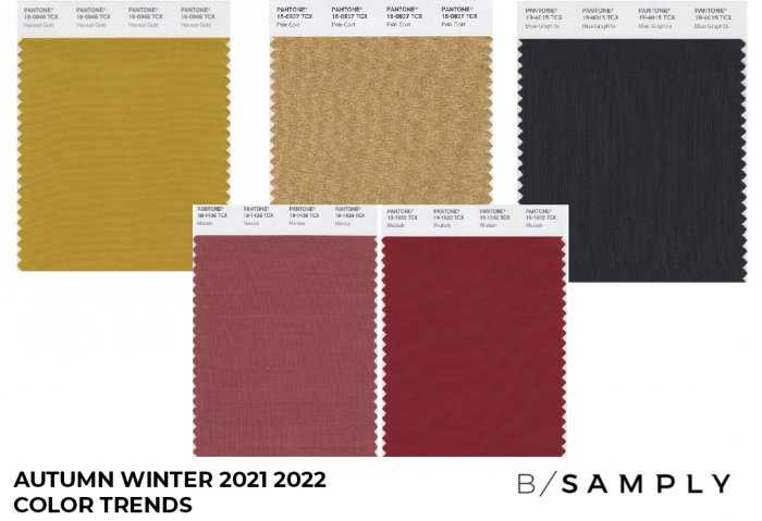 Модные цвета в одежде осень-зима 2021-2022 гг.
