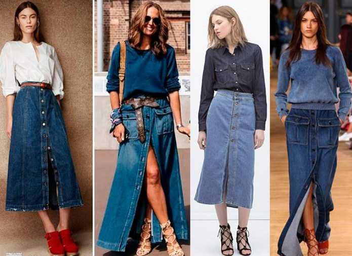 Джинсовая юбка макси с чем носить. Валберис джинсовые длинные юбки. Джинсовая юбка макси 2023 тренд. Модные джинсовые юбки длинные. Стильная длинная джинсовая юбка.