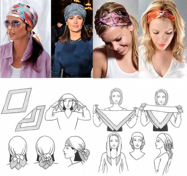 Как красиво завязать платок на голове летом - фото