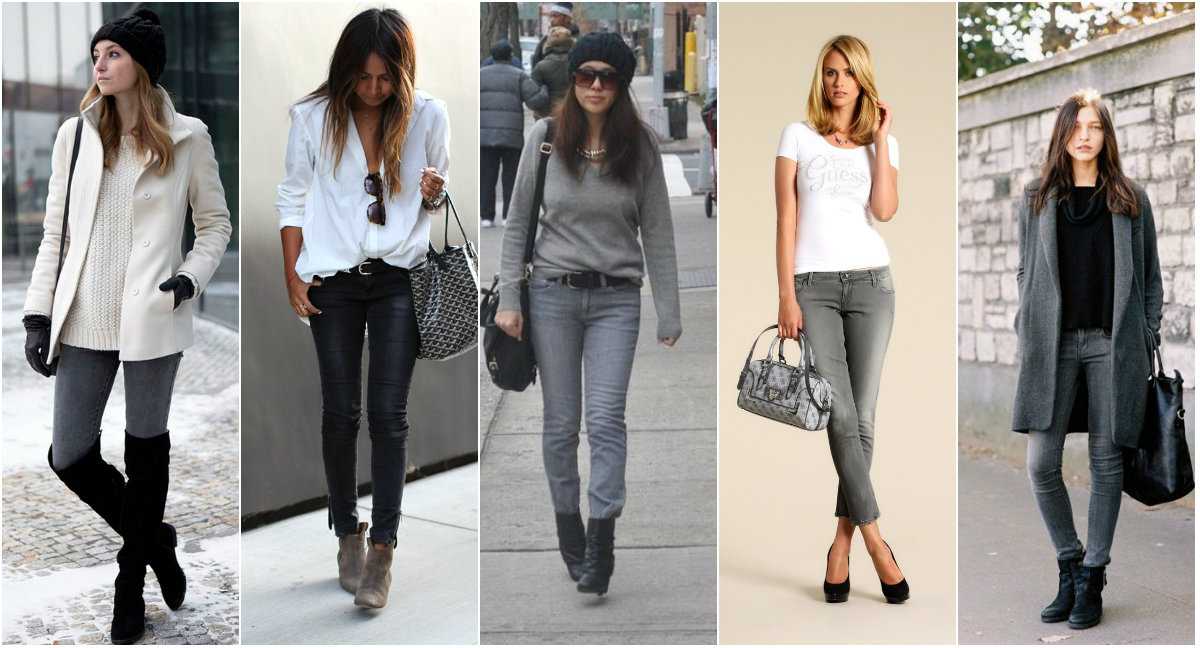 С чем носить серые джинсы в сезоне 2021: модные идеи с фото
