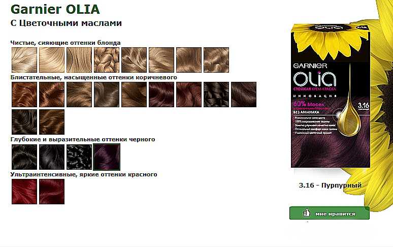 Краска для волос олия от гарньер: палитра цветов (фото)