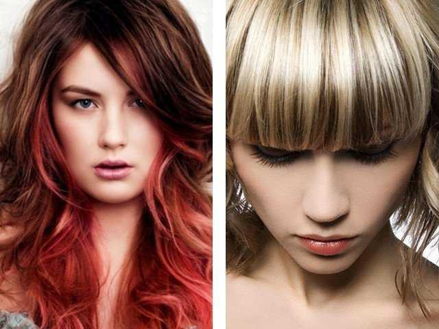Яркое колорирование волос на русые волосы фото до и после