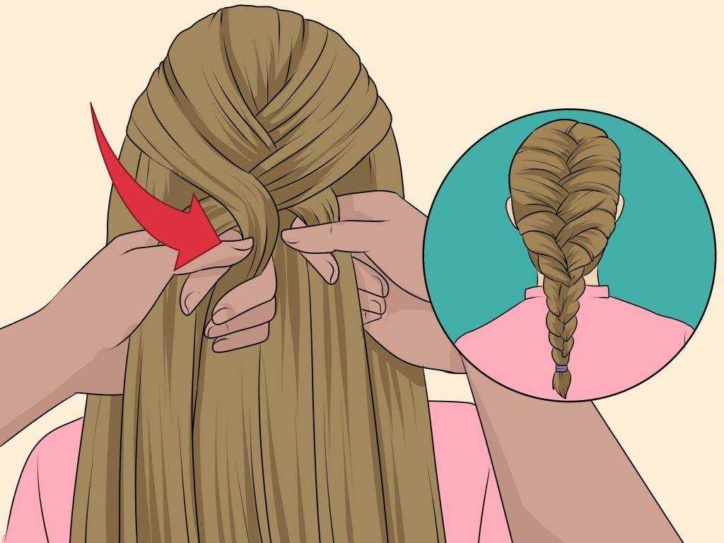Как заплести волосы с груди