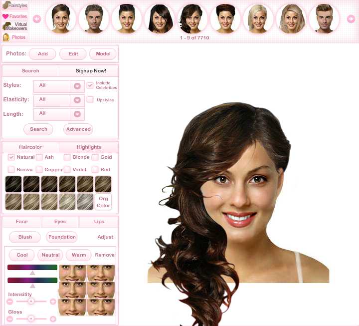 Как подобрать стрижку или прическу онлайн по фото, форме и типу лица