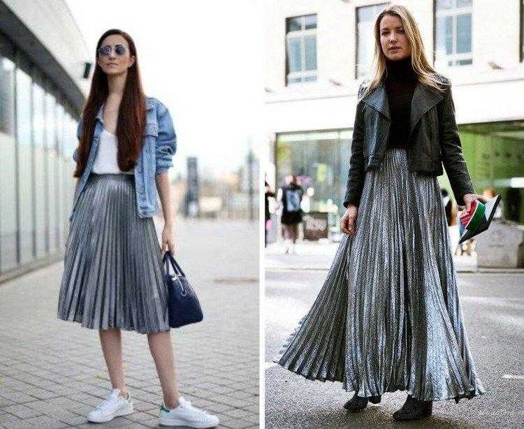 Как носить модную плиссированную юбку в 2021