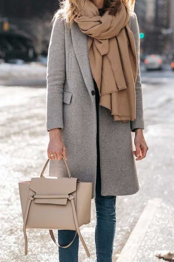 6 стильных фасонов серого пальто