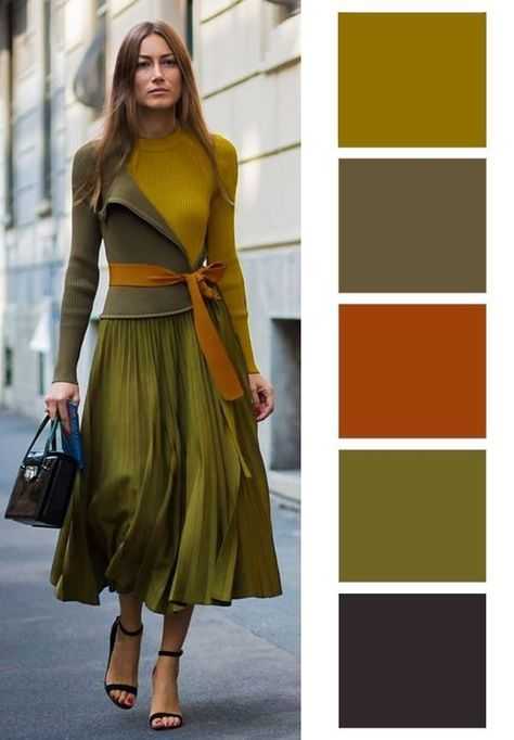Оливковый цвет в одежде: выгодные сочетания для любого случая