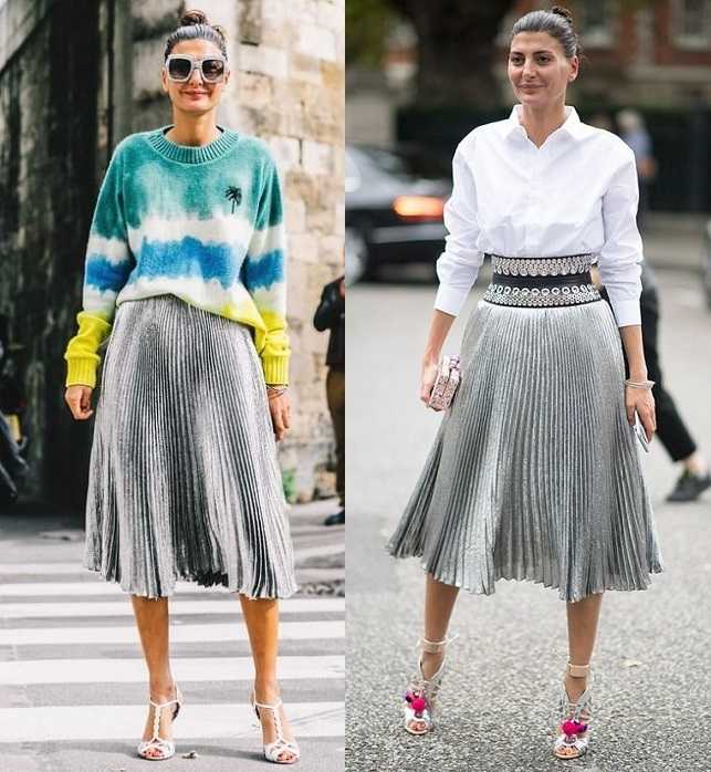 С чем носить плиссированную юбку: модные образы и тренды (50 фото)