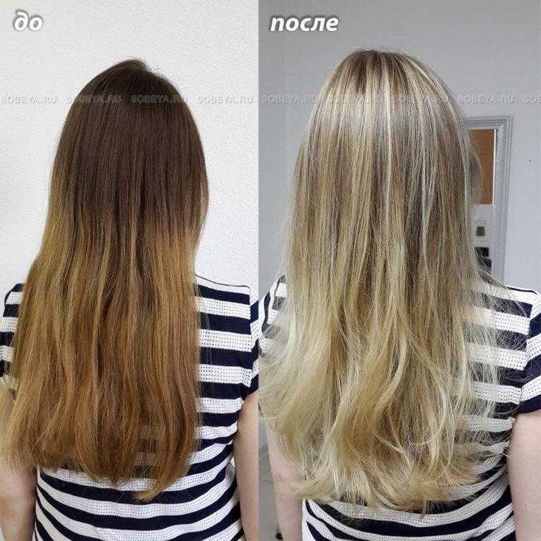 Мелирование на темные волосы: до и после фото