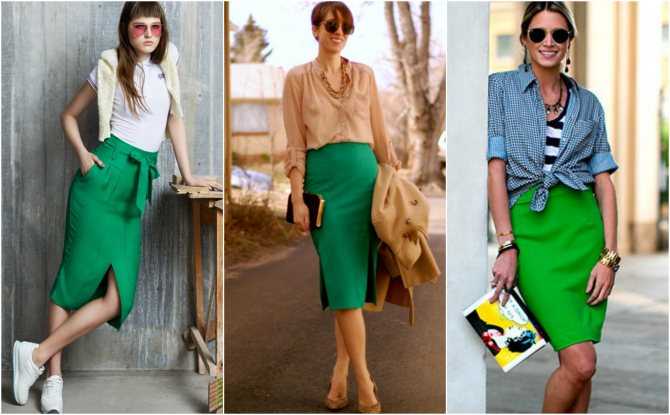 С чем носить зеленую юбку: 25 образов для всех времен года