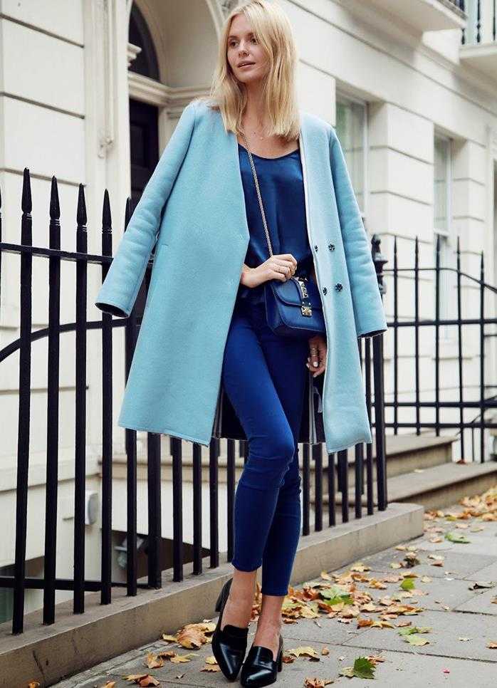 Синее пальто: с чем носить (темное, прямое, длинное), фото