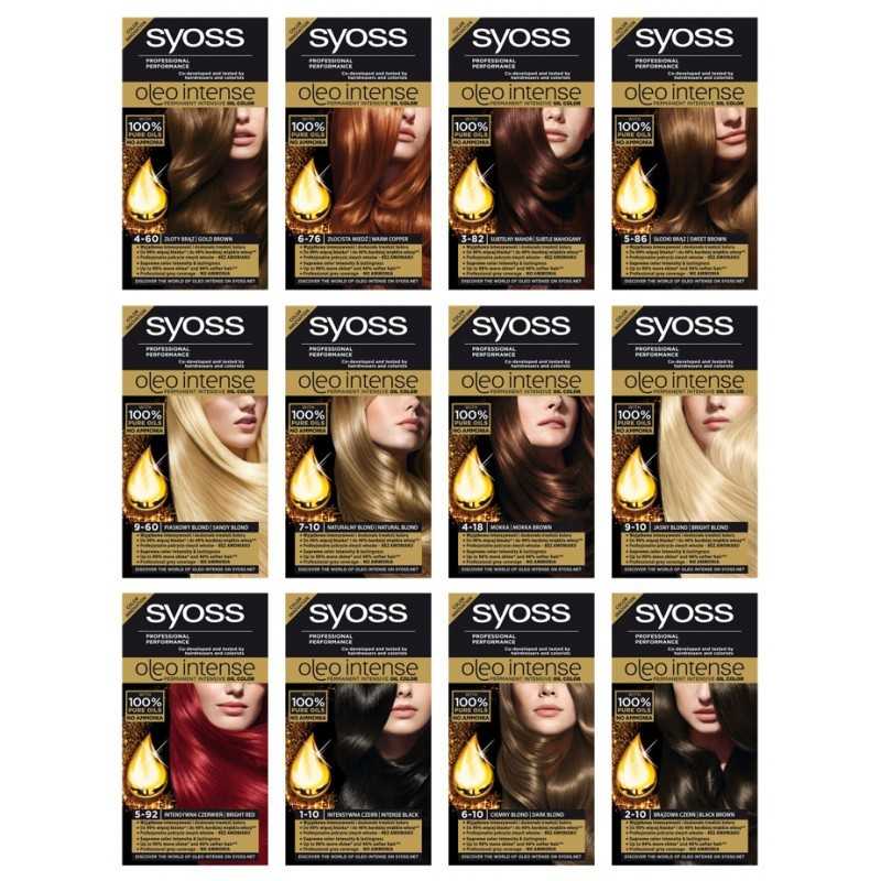 Syoss: палитра цветов краски для волос сьес, отзывы об осветлителе, оттеночный бальзам, инструкция по применению oleo intense