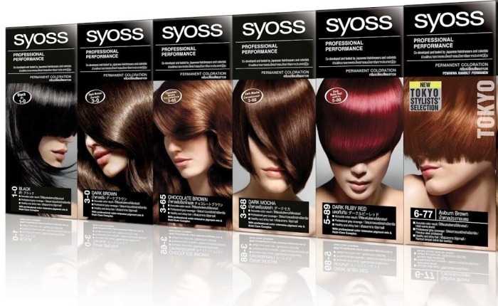 Краска сьес: syoss oleo intense для волос, палитра цветов по номерам, оттенки светло-русого, темный шоколад, каштановый с названием