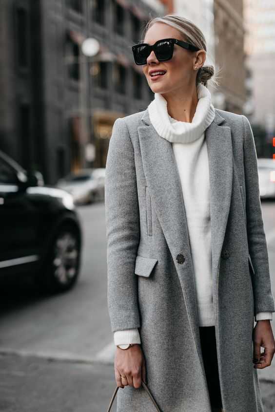 С чем носить серое пальто, чтобы выглядеть эффектно и стильно Где купить серое пальто Стильные идеи и фотографии уличных модниц от